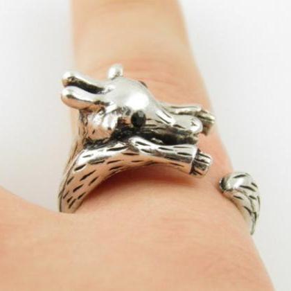 Silver Giraffe Wrap Ring