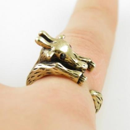 Gold Giraffe Wrap Ring